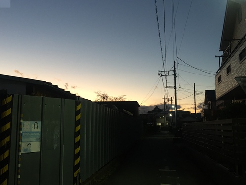 12月28日、八王子横川町の西空。