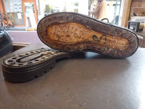 Trekking shoes repaired