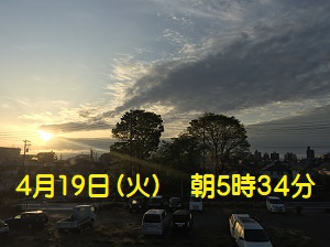 八王子朝空模様・2022.04.19
