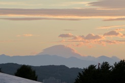 富士山と夕焼け雲