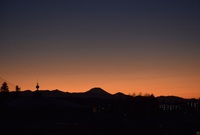 初夕焼けと富士山