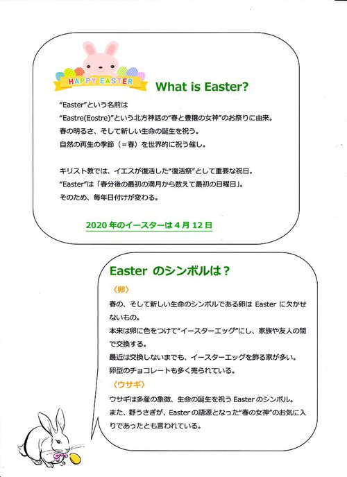 What is Easter? イースターとは？